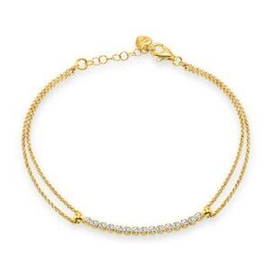 NEW SWAROVSKI BAR/ 2 LINE ROLO BRACELET